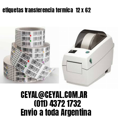 etiquetas transferencia termica  12 x 62
