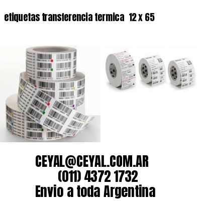 etiquetas transferencia termica  12 x 65