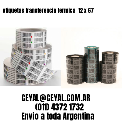 etiquetas transferencia termica  12 x 67