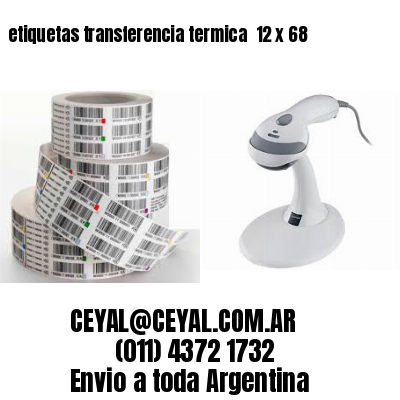 etiquetas transferencia termica  12 x 68