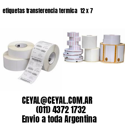 etiquetas transferencia termica  12 x 7
