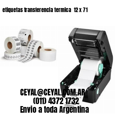 etiquetas transferencia termica  12 x 71