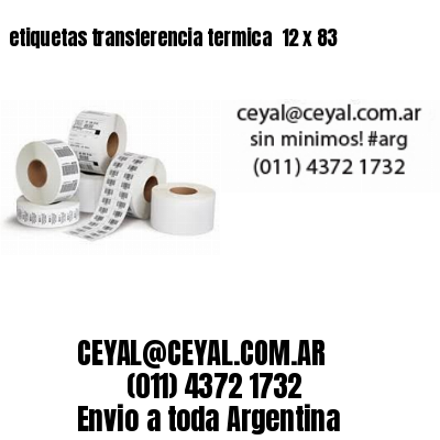 etiquetas transferencia termica  12 x 83