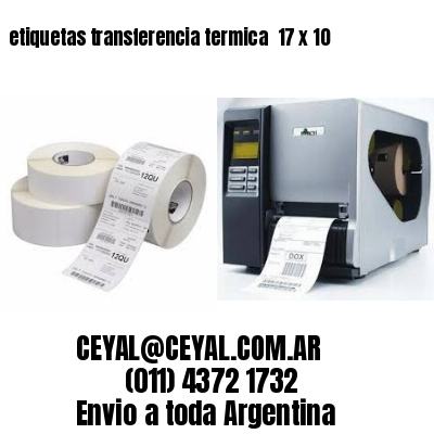 etiquetas transferencia termica  17 x 10