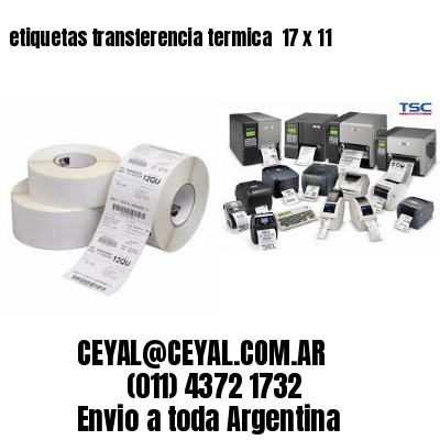 etiquetas transferencia termica  17 x 11