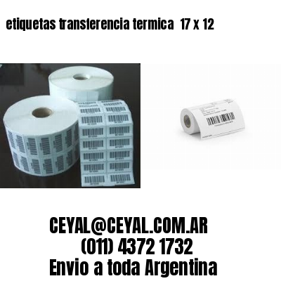 etiquetas transferencia termica  17 x 12