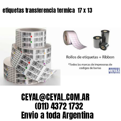 etiquetas transferencia termica  17 x 13
