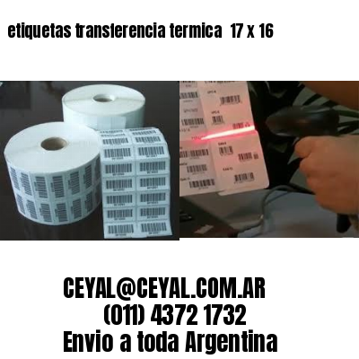 etiquetas transferencia termica  17 x 16