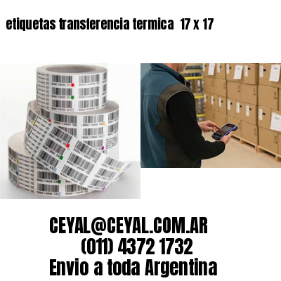 etiquetas transferencia termica  17 x 17