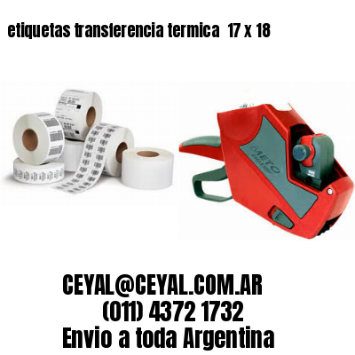 etiquetas transferencia termica  17 x 18