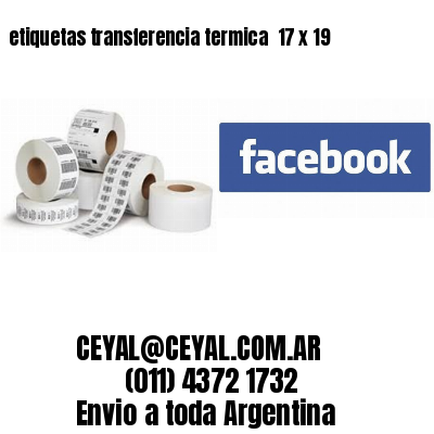 etiquetas transferencia termica  17 x 19