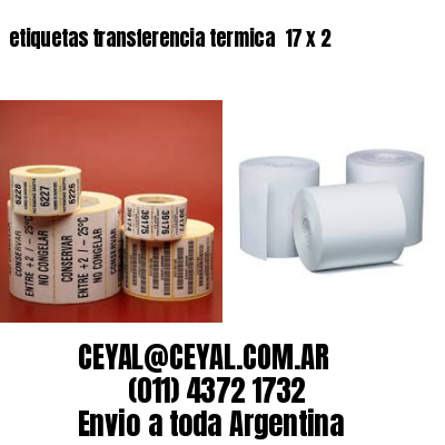 etiquetas transferencia termica  17 x 2