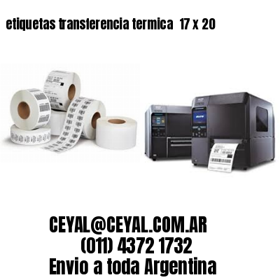 etiquetas transferencia termica  17 x 20