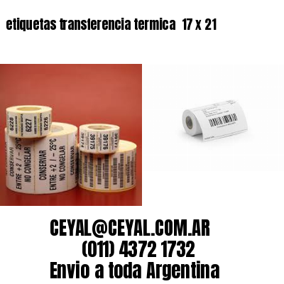 etiquetas transferencia termica  17 x 21