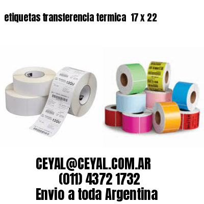 etiquetas transferencia termica  17 x 22