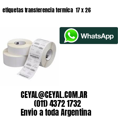 etiquetas transferencia termica  17 x 26