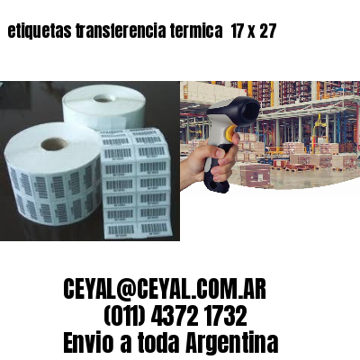 etiquetas transferencia termica  17 x 27