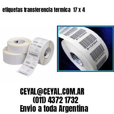 etiquetas transferencia termica  17 x 4