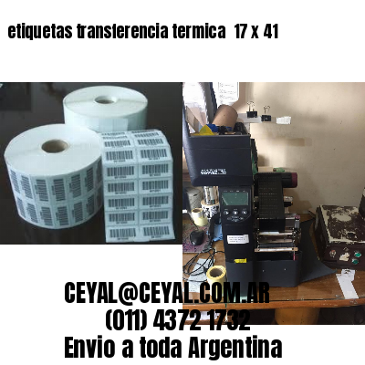 etiquetas transferencia termica  17 x 41