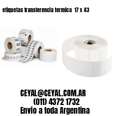 etiquetas transferencia termica  17 x 43