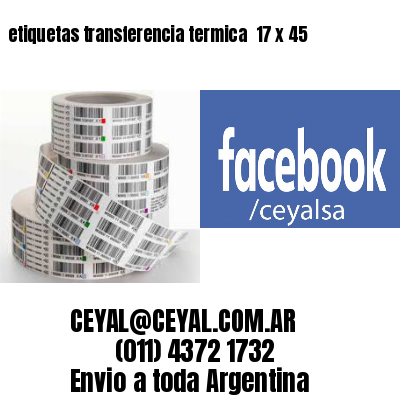 etiquetas transferencia termica  17 x 45