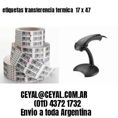 etiquetas transferencia termica  17 x 47