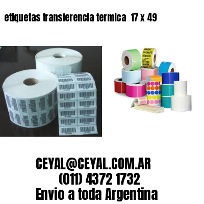 etiquetas transferencia termica  17 x 49