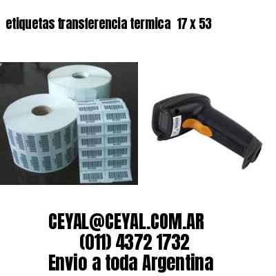 etiquetas transferencia termica  17 x 53