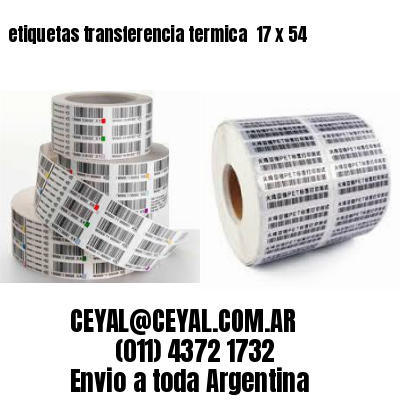etiquetas transferencia termica  17 x 54