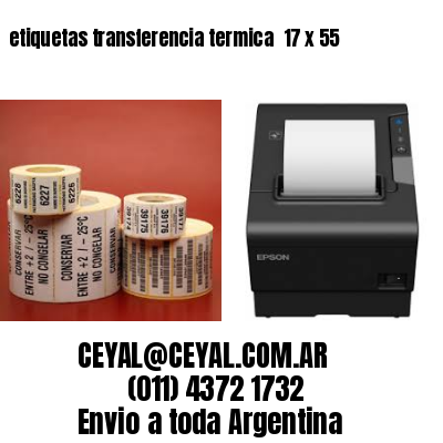 etiquetas transferencia termica  17 x 55