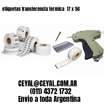 etiquetas transferencia termica  17 x 56