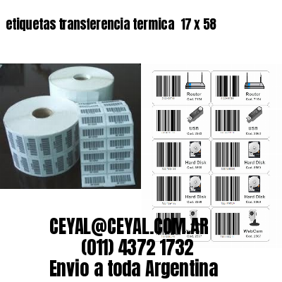 etiquetas transferencia termica  17 x 58