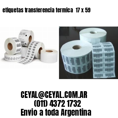 etiquetas transferencia termica  17 x 59