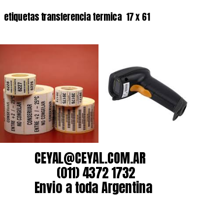 etiquetas transferencia termica  17 x 61