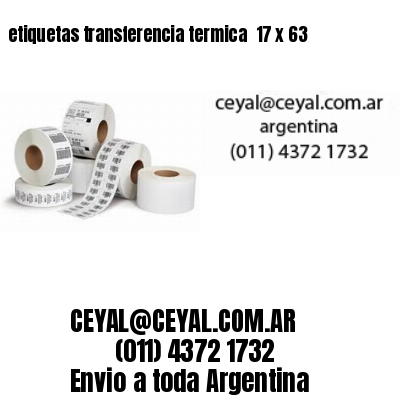etiquetas transferencia termica  17 x 63