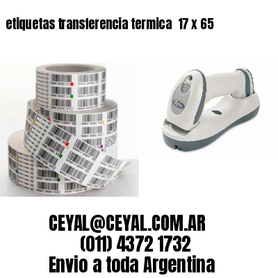 etiquetas transferencia termica  17 x 65