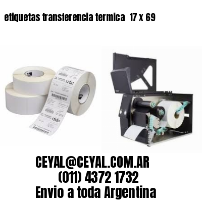 etiquetas transferencia termica  17 x 69