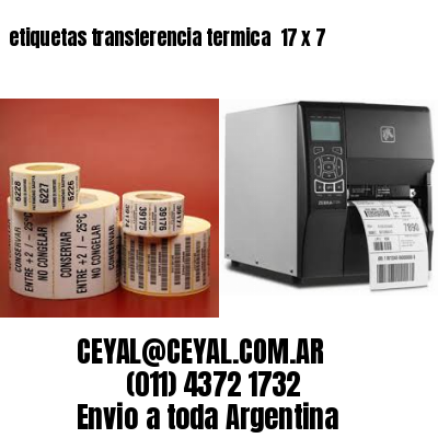 etiquetas transferencia termica  17 x 7