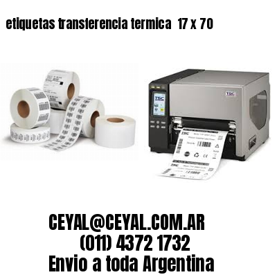 etiquetas transferencia termica  17 x 70