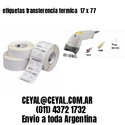 etiquetas transferencia termica  17 x 77
