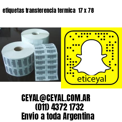 etiquetas transferencia termica  17 x 78