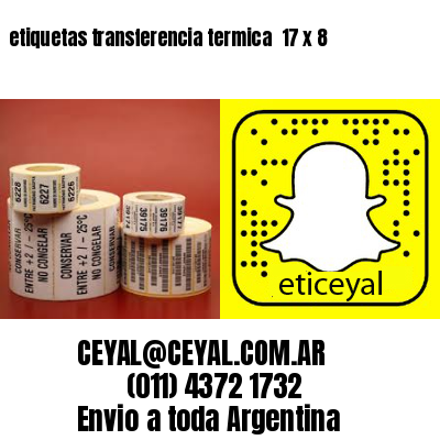 etiquetas transferencia termica  17 x 8
