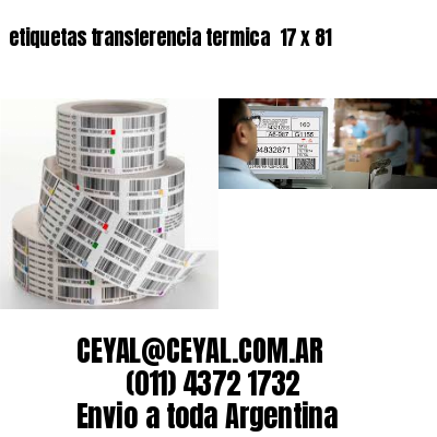 etiquetas transferencia termica  17 x 81