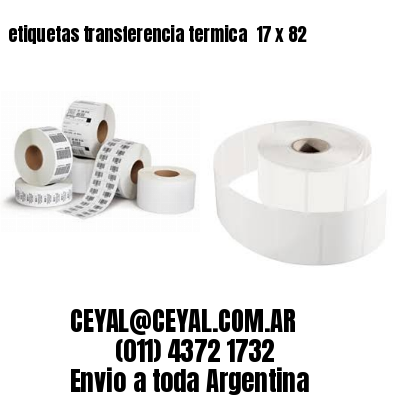etiquetas transferencia termica  17 x 82
