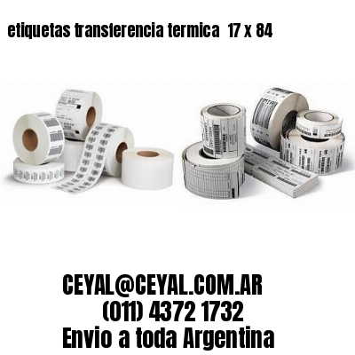 etiquetas transferencia termica  17 x 84