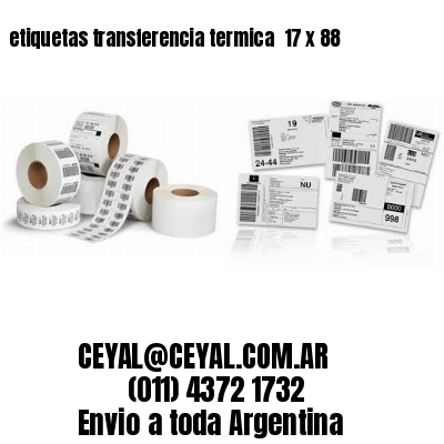 etiquetas transferencia termica  17 x 88