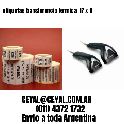 etiquetas transferencia termica  17 x 9