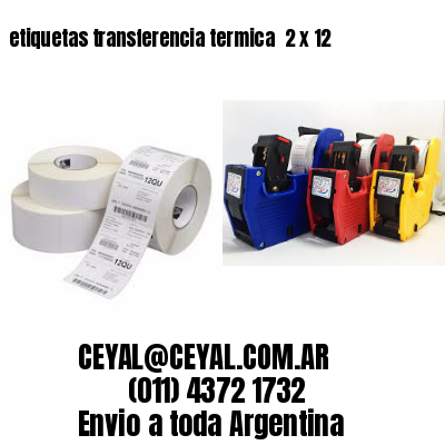 etiquetas transferencia termica  2 x 12