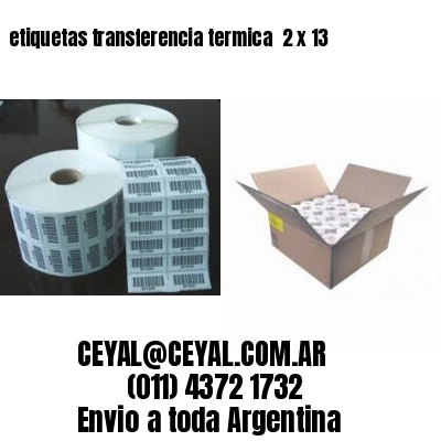 etiquetas transferencia termica  2 x 13