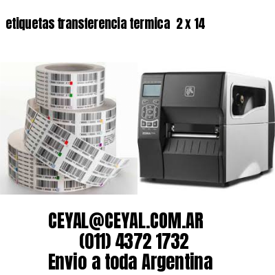 etiquetas transferencia termica  2 x 14